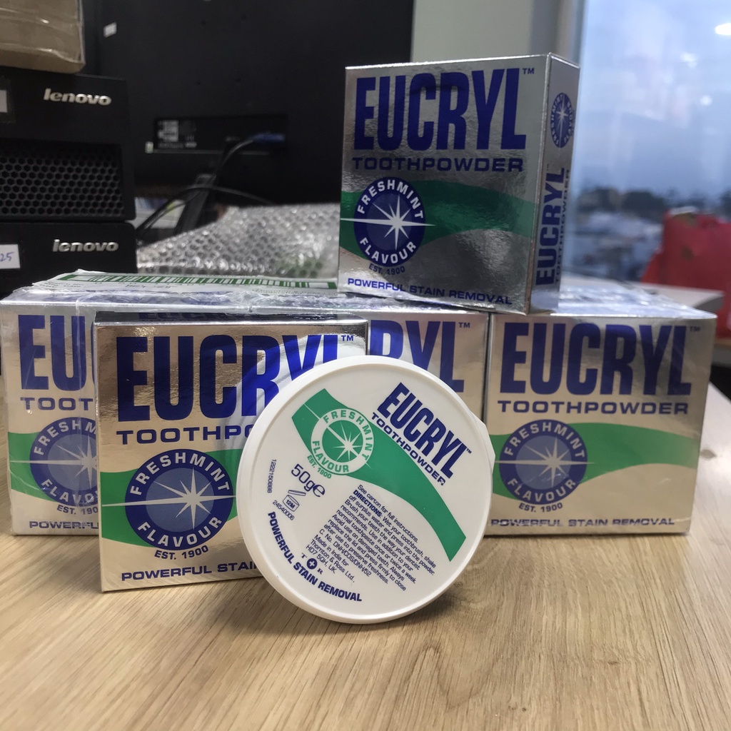 Bột trắng răng Eucryl Freshmint Flavour Toothpowder 50g/ Bột Eucryl