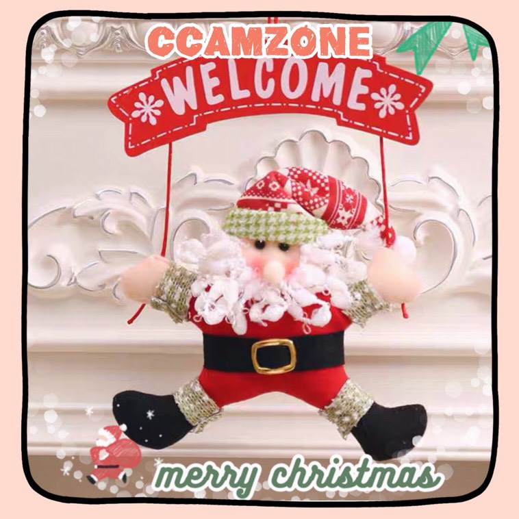 Búp Bê Treo Bảng Welcome Noel Ông Già Tuyết pk060 ccamzone