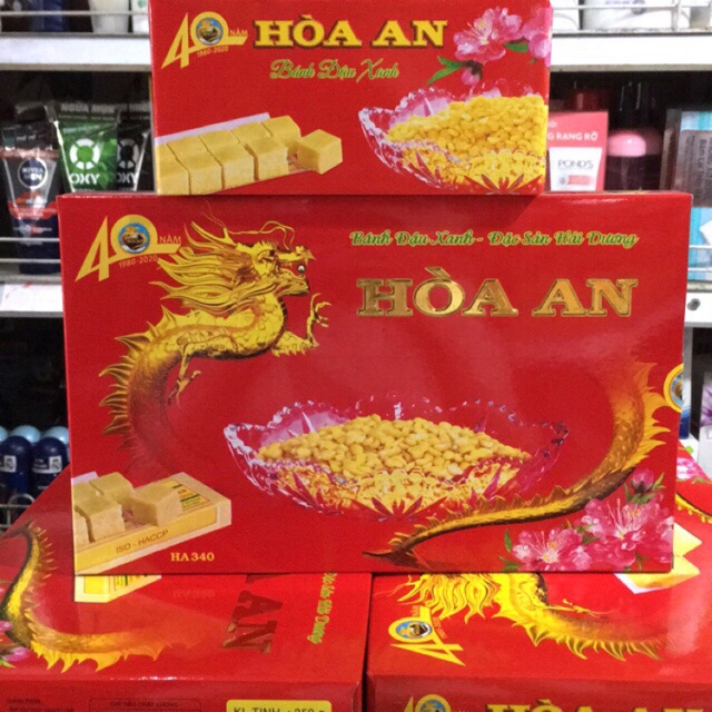 Bánh đậu xanh HOÀ AN chính hãng hộp 420g hải dương chính hãng