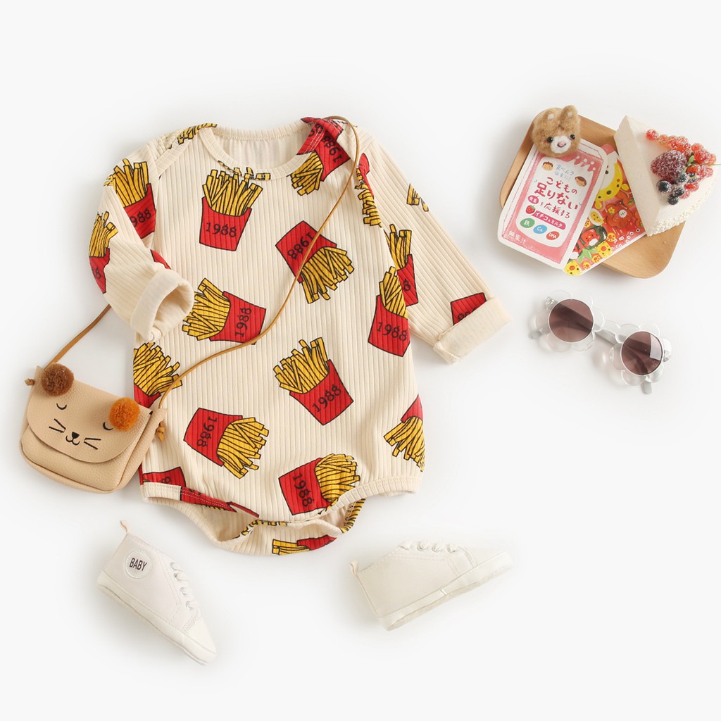 Sanlutoz Mùa thu dài tay Áo bodysuits trẻ em với thời trang hoạt hình dễ thương