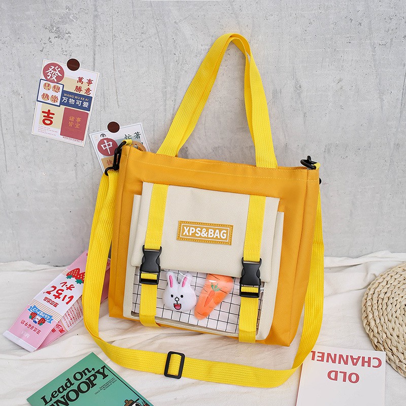 Túi vải tote nữ  đeo chéo canvas đựng quần áo đeo vai thời trang  phong cách hàn quốc giá rẻ KIVADO TV BAG