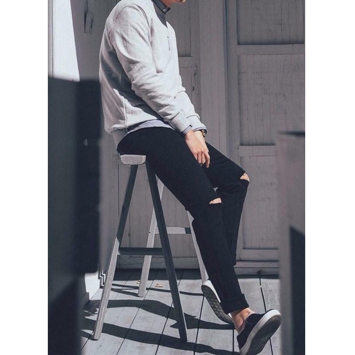 Quần Jean Nam Chất Cotton 100% Co Giãn Mềm Mịn Dáng Ôm Body Hàn Quốc | BigBuy360 - bigbuy360.vn