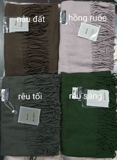 [VỀ ĐỦ 12 MÀU] Khăn Acne Studios len xù made in ITALY