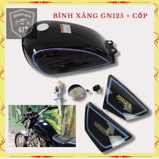 Combo Bình xăng độ và đôi cốp xe GN125, thùng xăng lớn độ xe CLASSIC, dung tích hơn 6 lít, sơn tĩnh điện sẵn