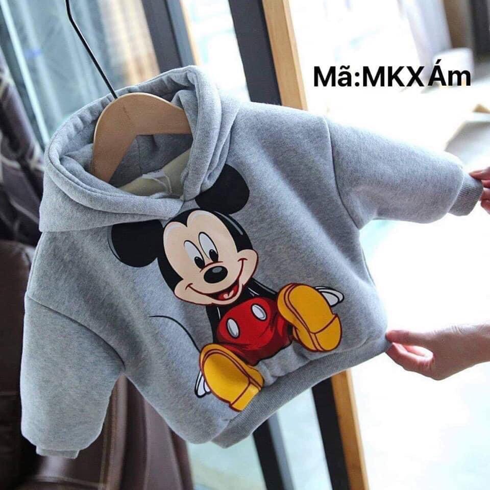 Aó Nỉ Chuột Micky Cho Bé Trai Và Bé Gái