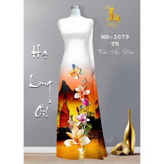 Vải áo dài in 3D họa tiết phong cảnh, chất mềm, hình thật [HOT]