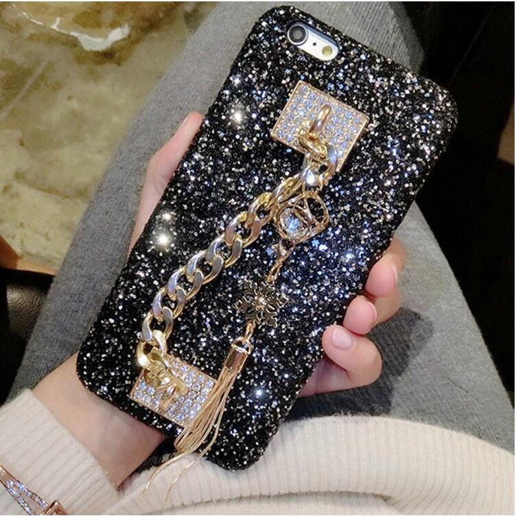 Ốp điện thoại lấp lánh có dây đeo cho Samsung Galaxy J2 J3 J5 J7 Prime PRO J4 J6 PLUS A50 A30 M20 A750 | BigBuy360 - bigbuy360.vn