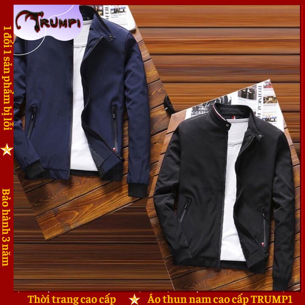 Áo Khoác Dù Nam 💓FREESHIP💓 Không Nón Phối 2 Túi Thời Trang (Hàng chuẩn loại 1) TRUMP1