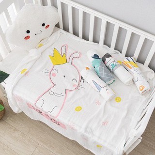 Chăn Lụa Cotton Hè Thu Aden Siêu Mềm Mát Cho Bé