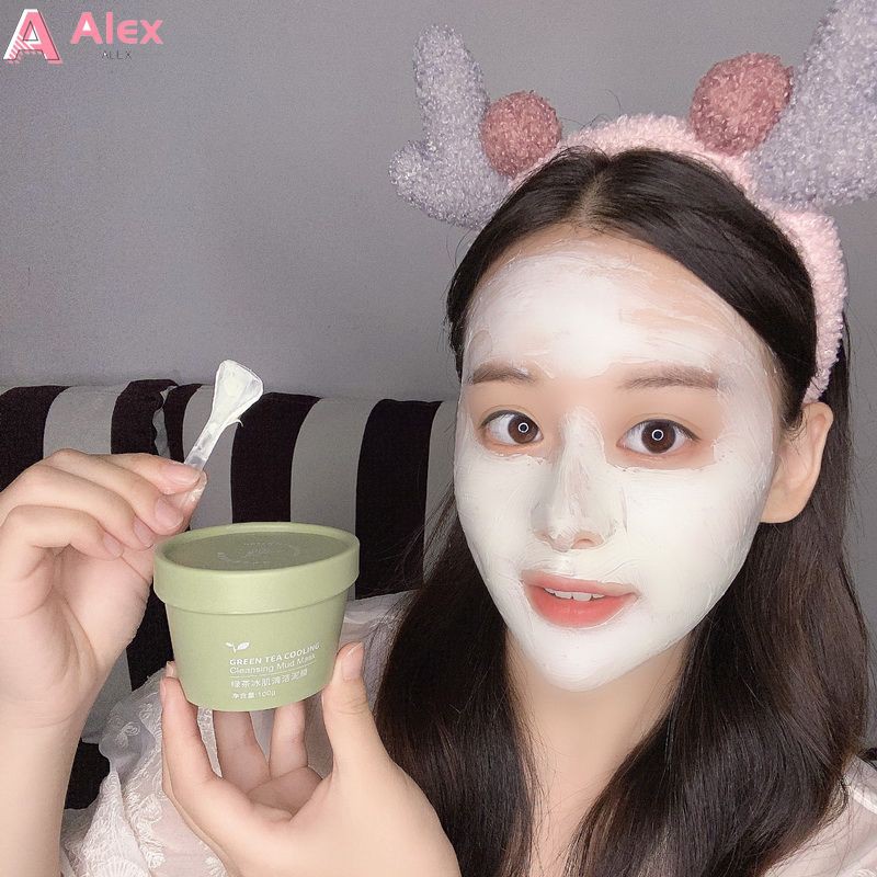 [Hàng mới về] Mặt Nạ Bùn Tinh Chất Trà Xanh Loại Bỏ Mụn Đầu Đen Làm Sạch Sâu Se Khít Lỗ Chân Lông Hiệu Quả Alex | BigBuy360 - bigbuy360.vn