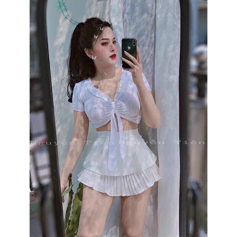 Áo kiểu bèo cột tôn dáng a3