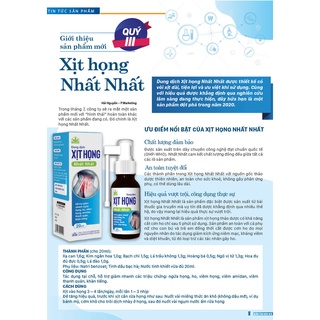 Xịt họng nhất nhất 20ml
