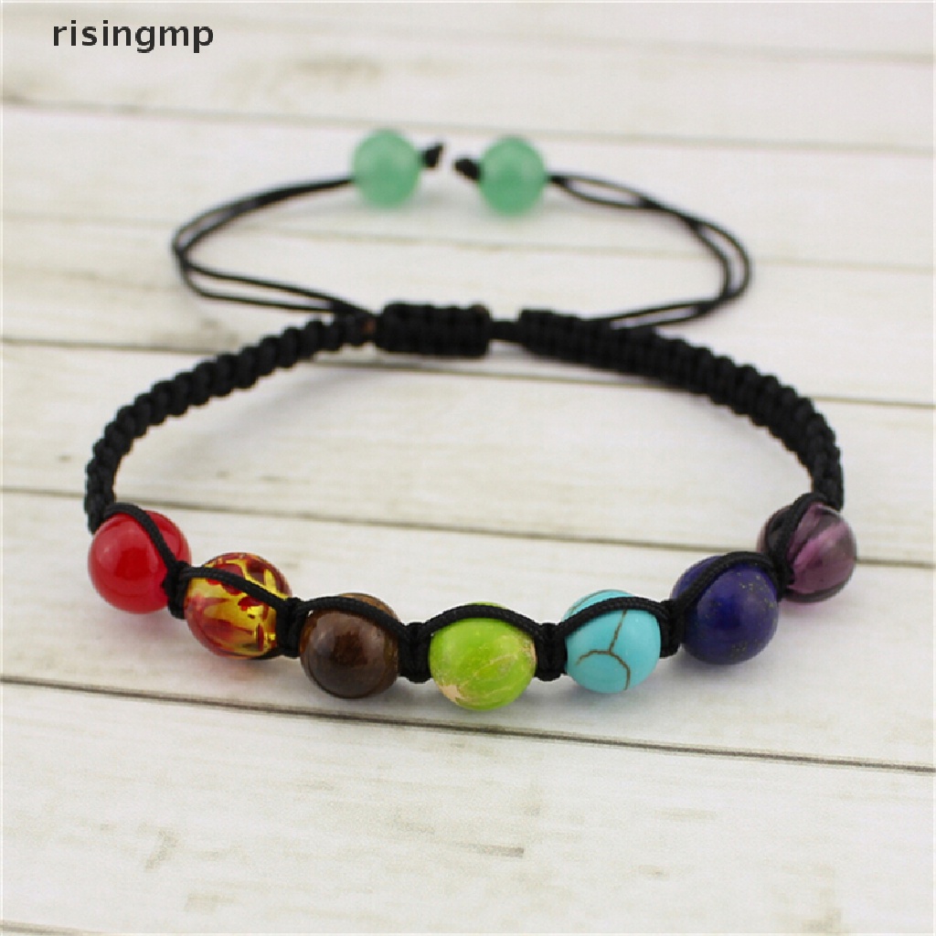 Vòng Tay Chuỗi Hạt Đá Núi Lửa 7 Luân Xa ♨Trên đó