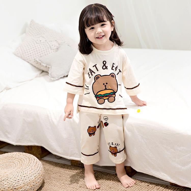 Children's Pajamas Summer Baby Suit Thin Princess