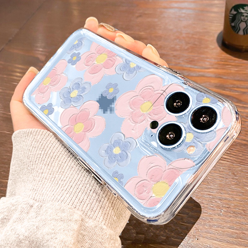 Ốp lưng iphone Ốp điện thoại Suntaiho TPU silicon họa tiết hoa thích hợp cho iPhone 13 11 Pro 13 12 Pro Max XS Max X XR 7 8 Plus