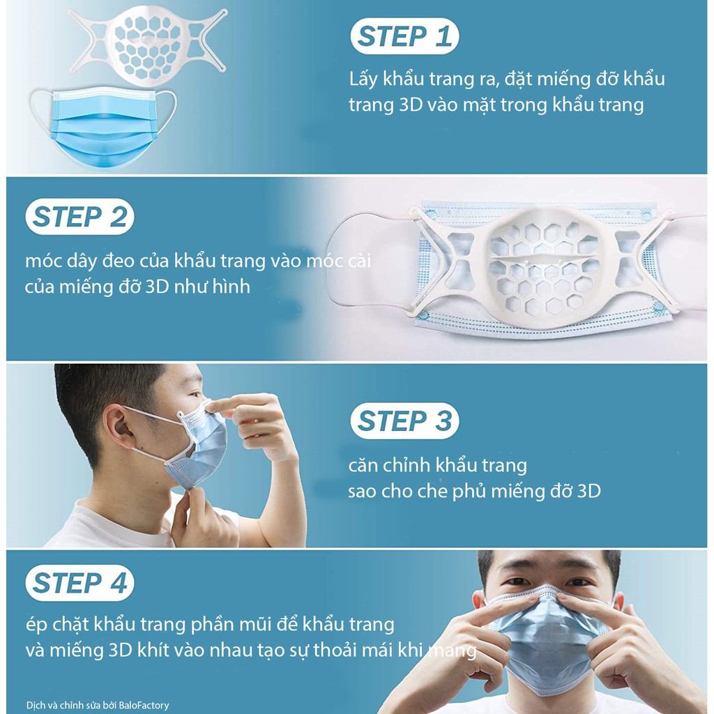 MIẾNG LÓT KHẨU TRANG Đệm khẩu trang 3D Thoáng khí dễ thở BẢN 2021 KHÔNG MÙI HÔI