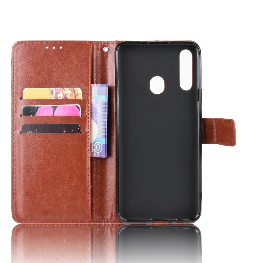 Bao da điện thoại màu trơn thanh lịch cho Samsung Galaxy A20S A 20S A207