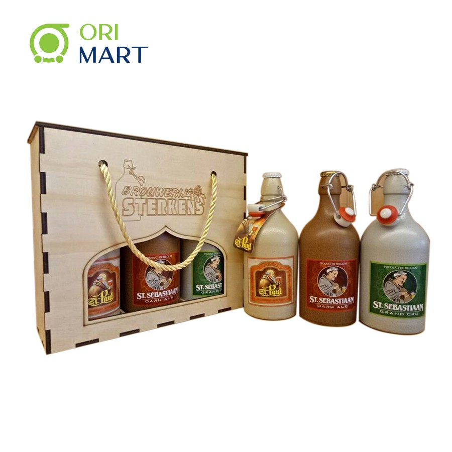 COMBO QUÀ 3 CHAI BIA SỨ BỈ THẦY TU BROUWERIJ STERKENS 550ML