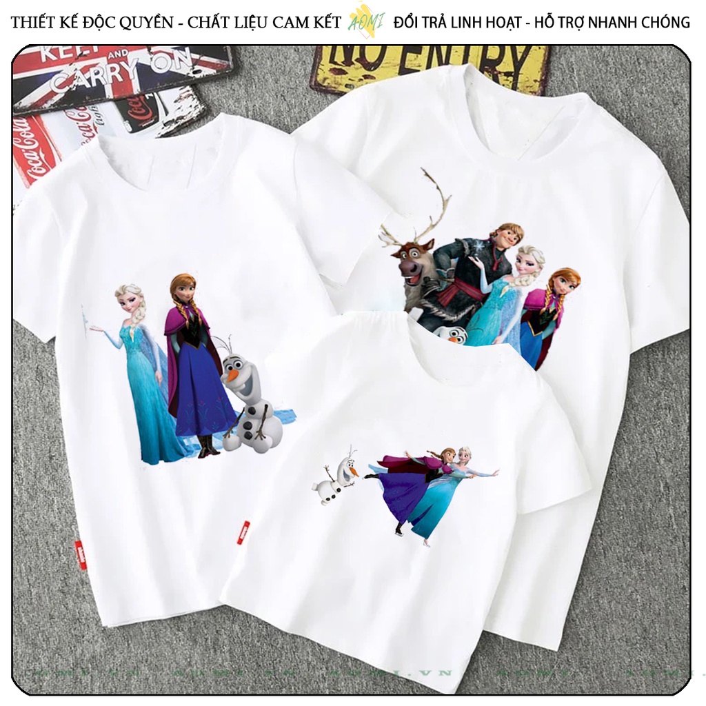 ÁO THUN PRICESS CÔNG CHÚA BĂNG GIÁ PHÔNG NAM NỮ GIA ĐÌNH CẶP ĐÔI CÓ SIZE TRẺ EM CHO BÉ TRAI GÁI AOMIVN