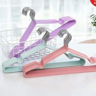 (Sét 100) móc treo quần áo inox bọc nhựa,nội địa trung,màu sắc sắc nét tinh tế