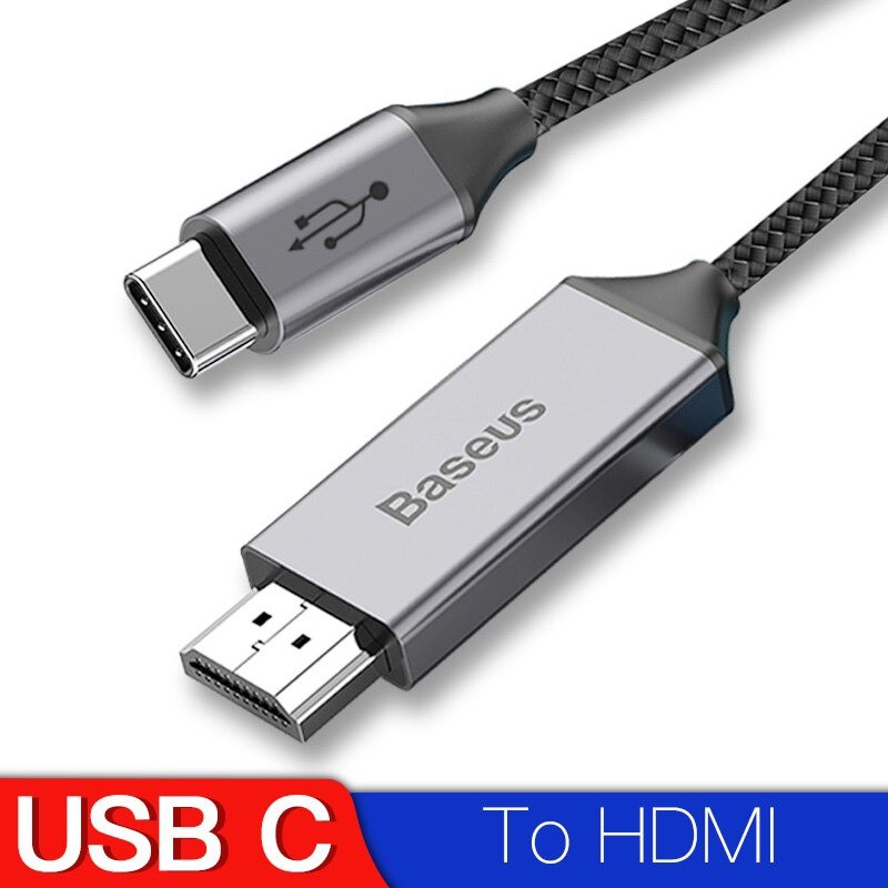 Cáp chuyển USB Type C sang HDMI Baseus hỗ trợ xuất Video 4K - 60Hz từ Smartphone ra TV