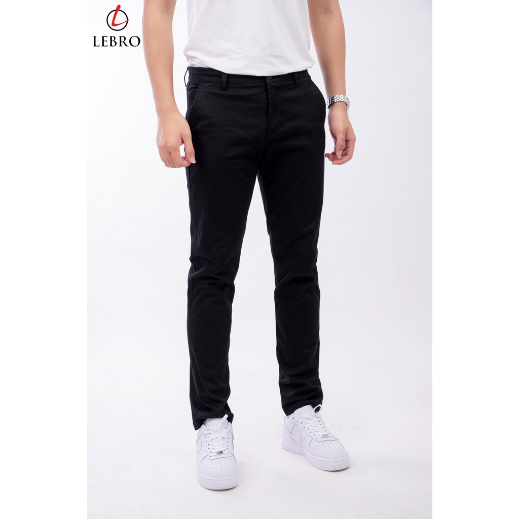 Quần kaki nam cao cấp LEBRO, kiểu dáng dài trơn ống côn nhẹ chất siêu nhẹ co giãn phong cách công sở lịch lãm trẻ trung