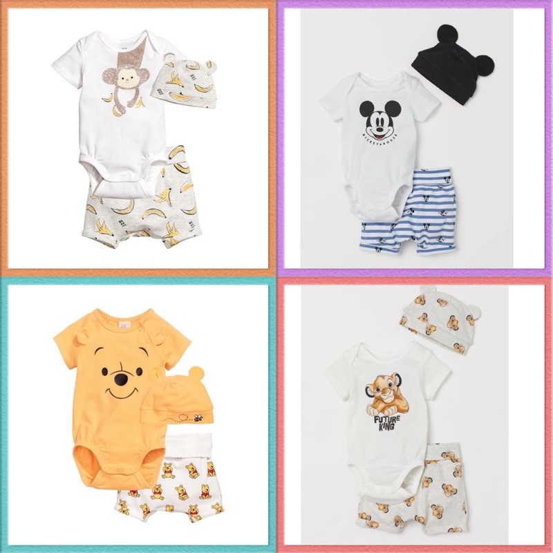 Set body 3 chi tiết Mickey HM cho bé trai (có kèm ảnh thật)