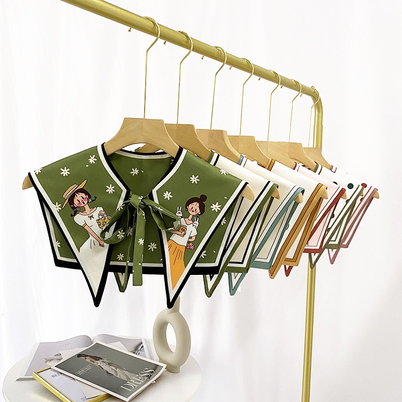 Áo Choàng Cổ Giả Mỏng Chống Nắng In Họa Tiết Thời Trang Dễ Phối Đồ