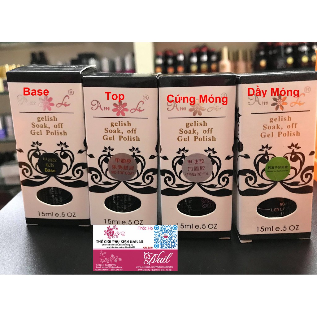 Gelish AML (Base - Cứng móng - Top - Dầy Móng)