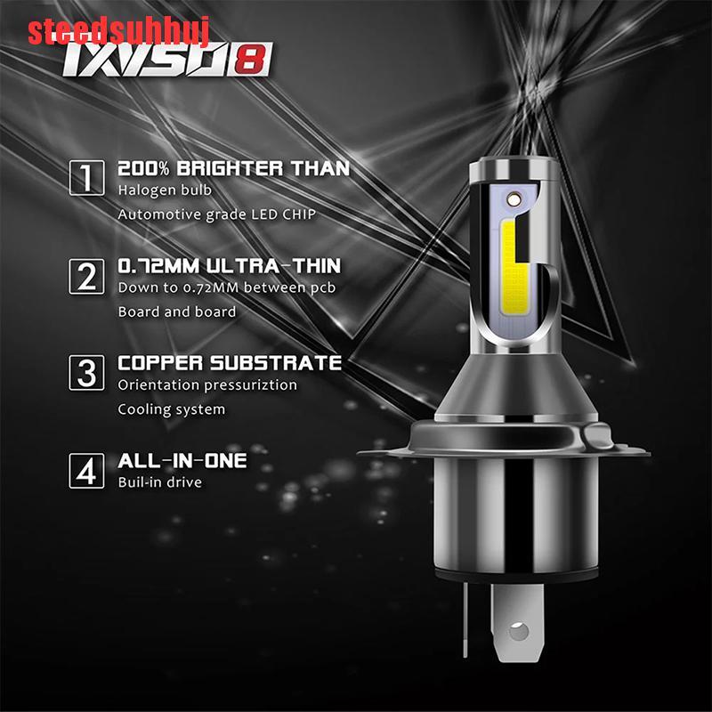 {steedsuhhuj}TXVSO8 Diode Lamp H4 LED Headlights for Car MINI Universal 6000K Auto COB