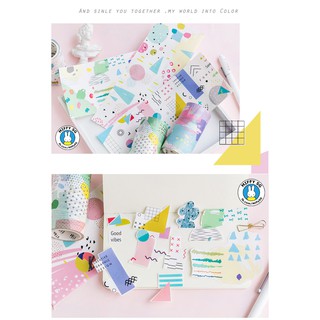Băng dán Washi tape COLOR SERIES 8cm
