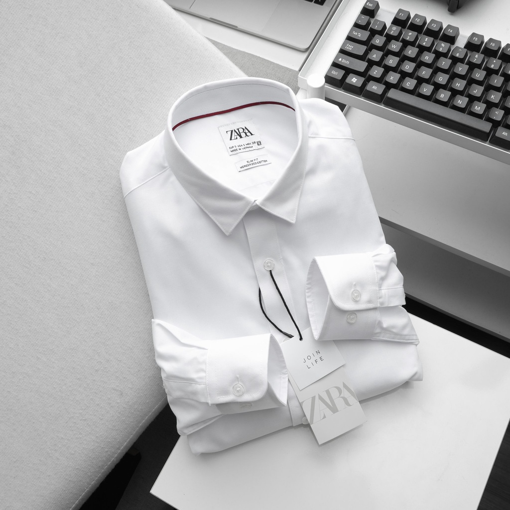 Aó sơ mi nam dài tay dư xịn ZR,Chất vải cotton lụa chống nhăn,Form Slimfit,thấm hút mồ hôi,hàng VNXK