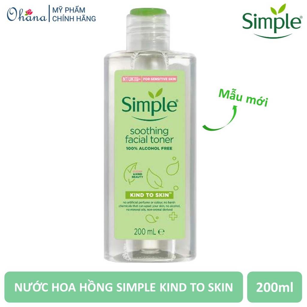[ COSFS12 - Giảm 30K đơn 250K ]Nước hoa hồng Simple Kind-to-Skin