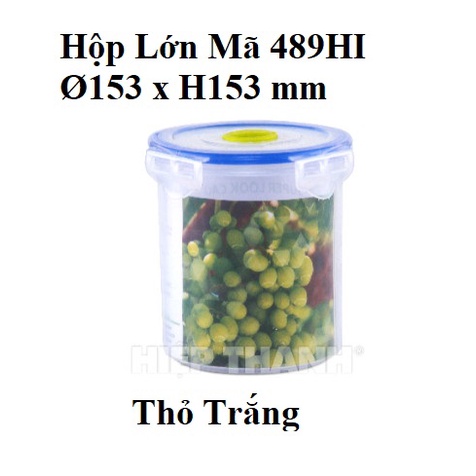 Bộ 2 hộp thực phẩm 488-489HI nhựa tròn cao có khóa kín Superlock hàng chính hãng Nhựa Hiệp Thành