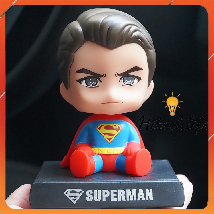 Giá Đỡ Điện Thoại Hitechlife Trang Trí Xe Hơi Batman Superman Trang Trí Taplo Ô Tô, Bàn Làm Việc, Bàn Học Dễ Thương