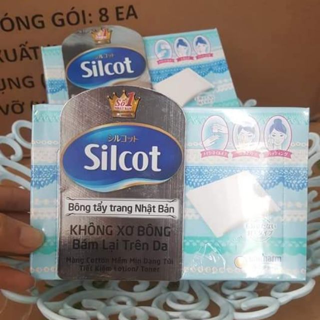 Bông tẩy trang Silcot 82 miếng (hàng nhập khẩu Nhật)