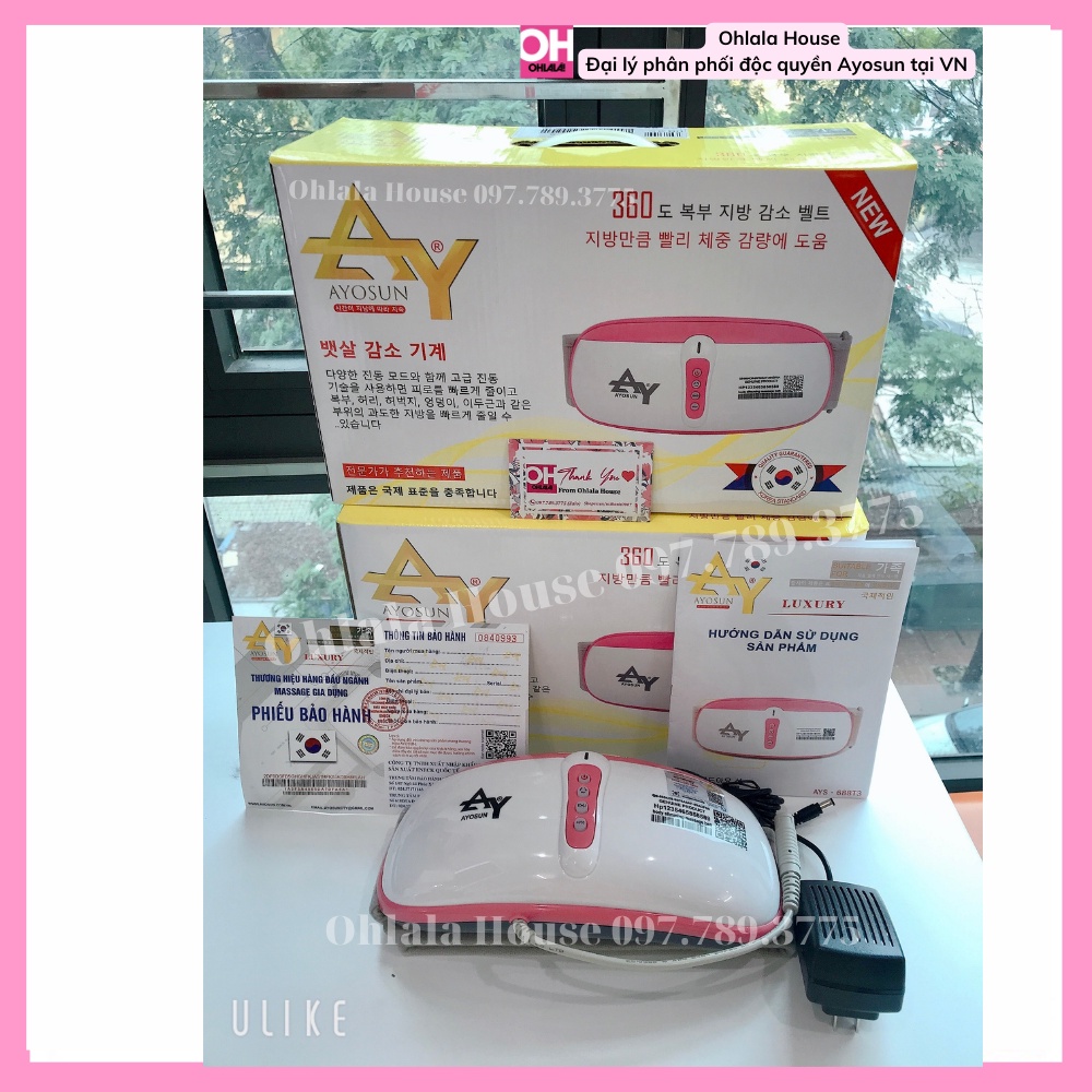 Đai Massage Bụng 𝗔𝗬𝗢𝗦𝗨𝗡 Hàn Quốc Chính Hãng - Ohlala House đại lý phân phối