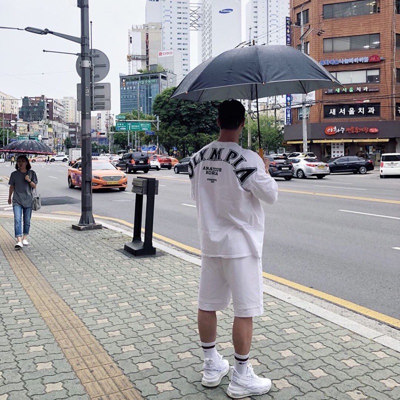 Áo thun oversize tập gym nam Olympia 100% cotton chất đẹp