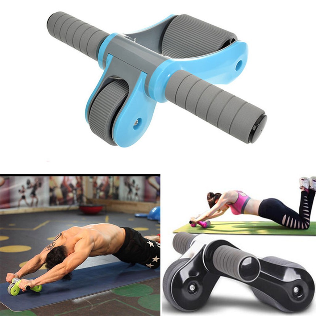 Con lăn tập bụng 2 bánh Gym Roller - xanh dương