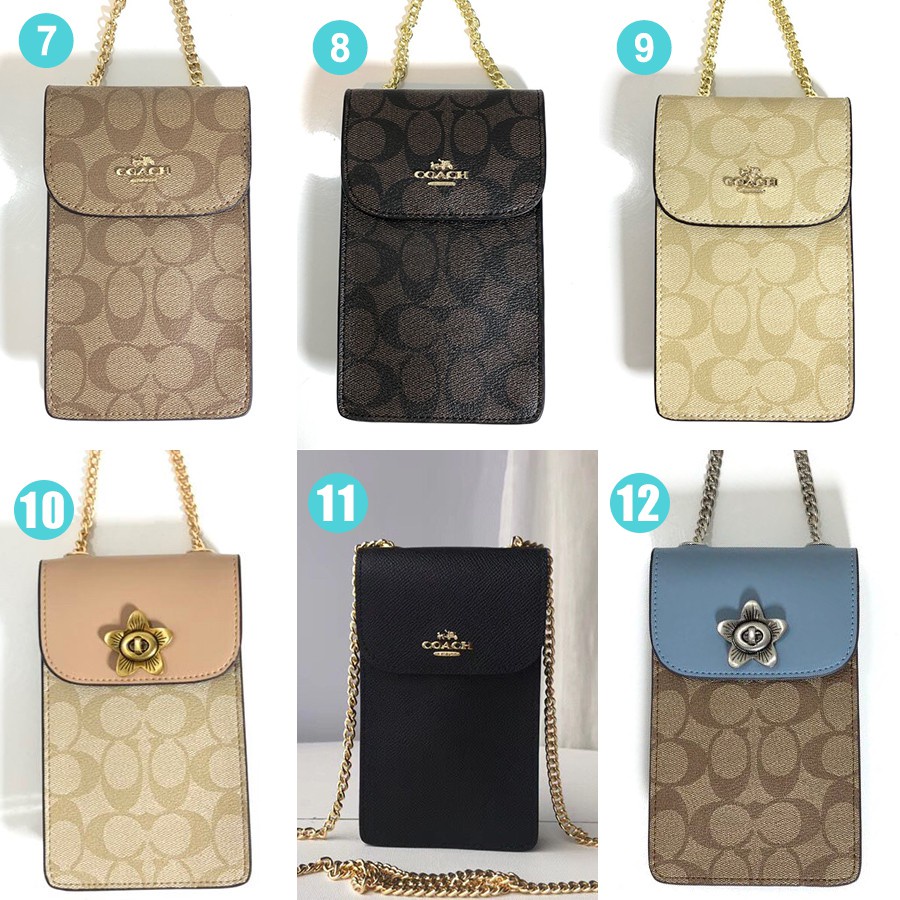 Coach Túi Xách Đeo Vai / Đeo Vai / Điện Thoại Phối Dây Xích Thời Trang Dành Cho Nữ F39955