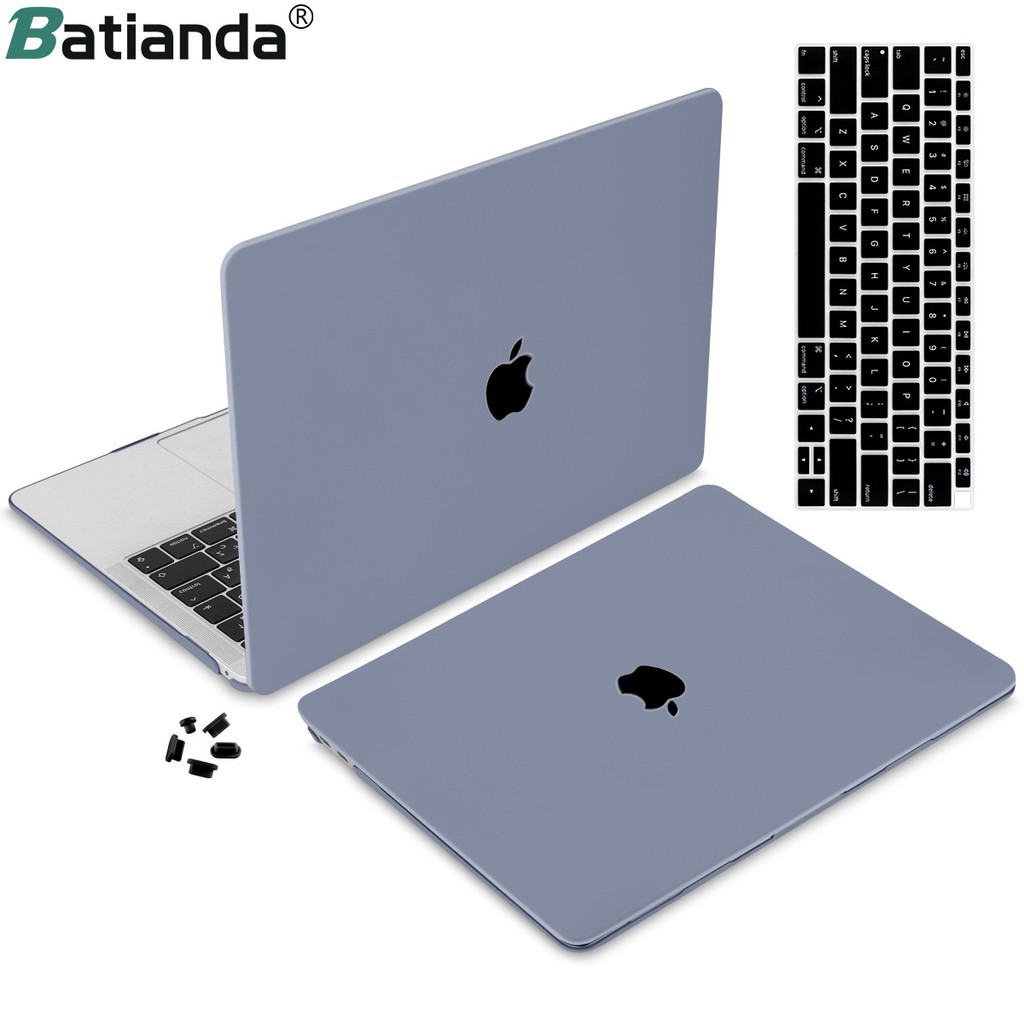 Ốp Batianda Màu Tím/Xám Cho Macbook Air Pro 2020 Có Bàn Phím Màu Đen