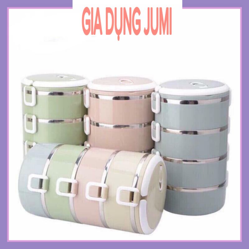 HỘP CƠM VĂN PHÒNG - HỘP CƠM GIỮ NHIỆT LÕI INOX 4 TẦNG