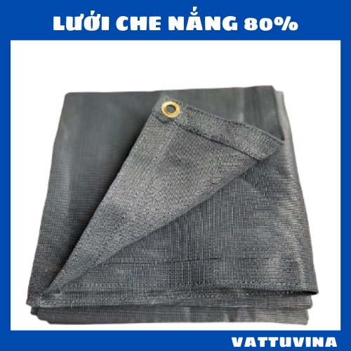 Lưới Che Nắng 80% màu xám, Hàng cao cấp, Che nắng ban công, sân vườn - Kim khí Vật tư Vina