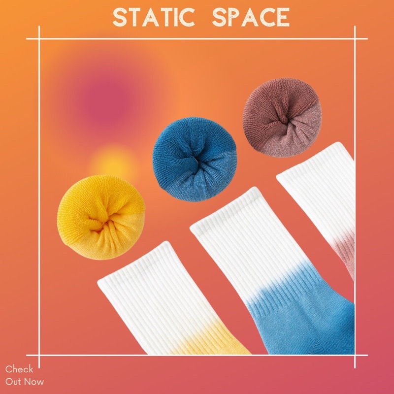 TẤT VỚ CAO CỔ NAM NỮ OMBRE CỔ TRẮNG FREESIZE - STATIC SPACE