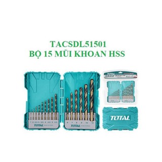 Bộ 15 mũi khoan hss total tacsdl51501