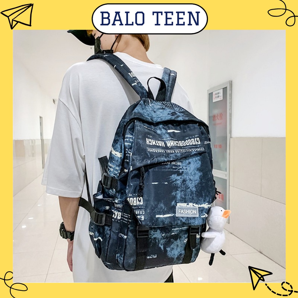 BALO ULZZANG TEEN THỜI TRANG THỂ THAO - TÚI CẶP XÁCH ĐI HỌC UNISEX CHO NAM - NỮ HOT TREND MÀU VỆN