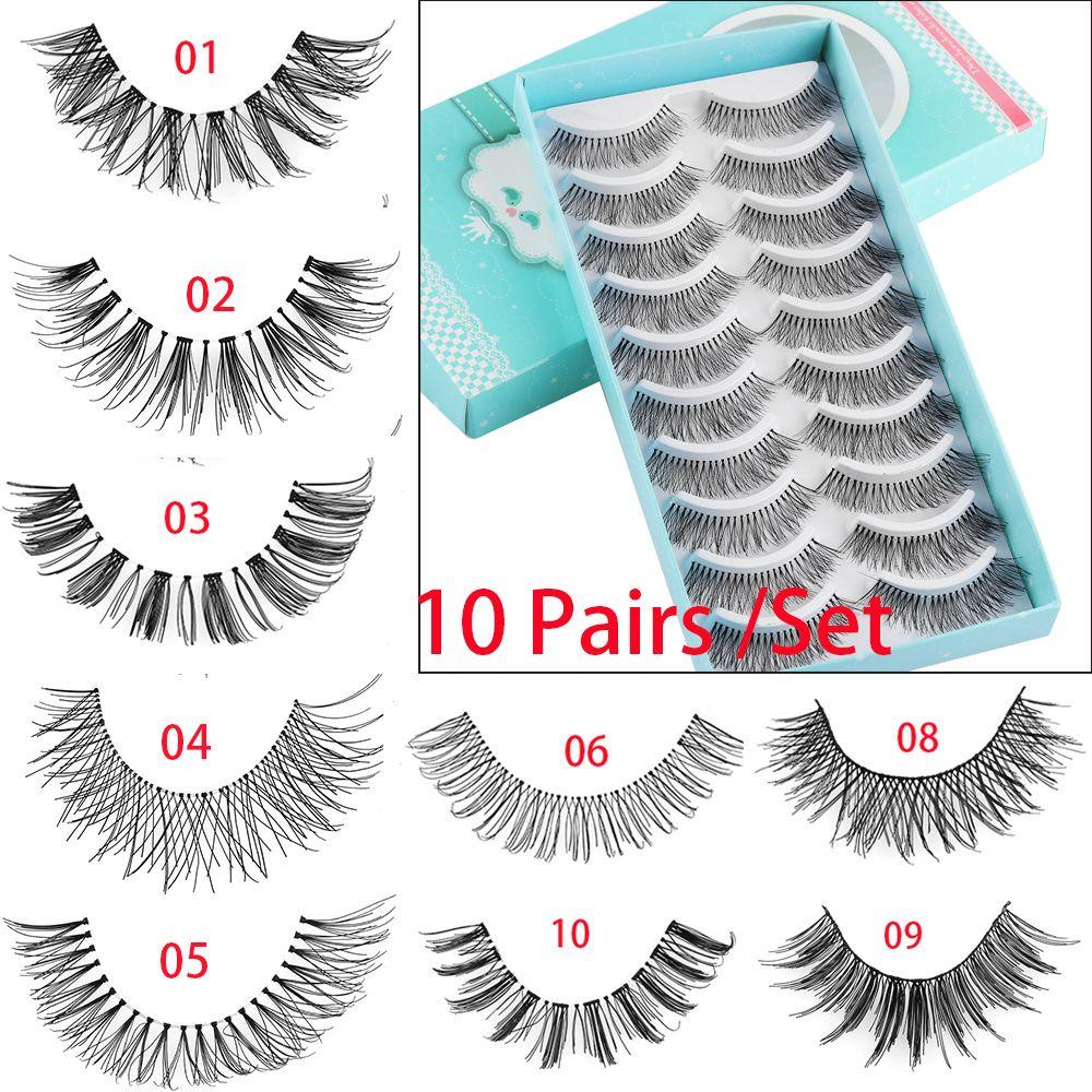 [Hàng mới về] 10 Cặp mi giả nối dài dày dặn chất lượng cao hiệu ứng tự nhiên