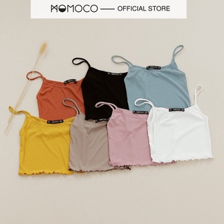 Áo 2 dây croptop MOMOCO dáng ôm vải len tăm mỏng thoáng mát, áo camisole chất thun tăm co giãn M2910