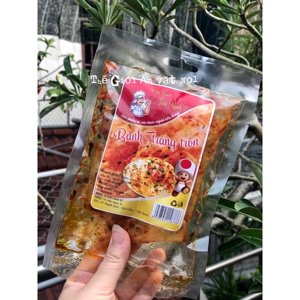 Bánh tráng trộn sate tôm hành Tây Ninh