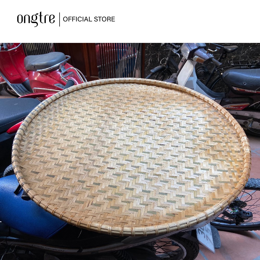 Mẹt tre, nia tre, ONGTRE viền mây 78cm dụng cụ nhà bếp, trang trí bánh, đựng thức ăn ( Nhận làm theo kích thước )